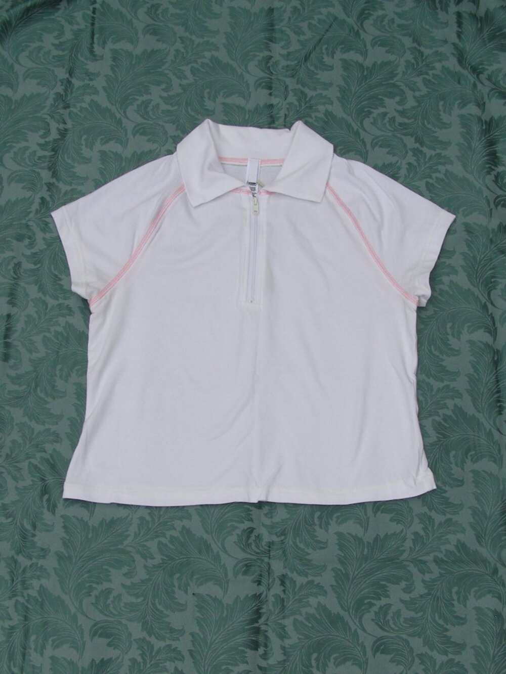NEW size L SKIMS White Polo shirt "New Vintage" line SNOW/pink